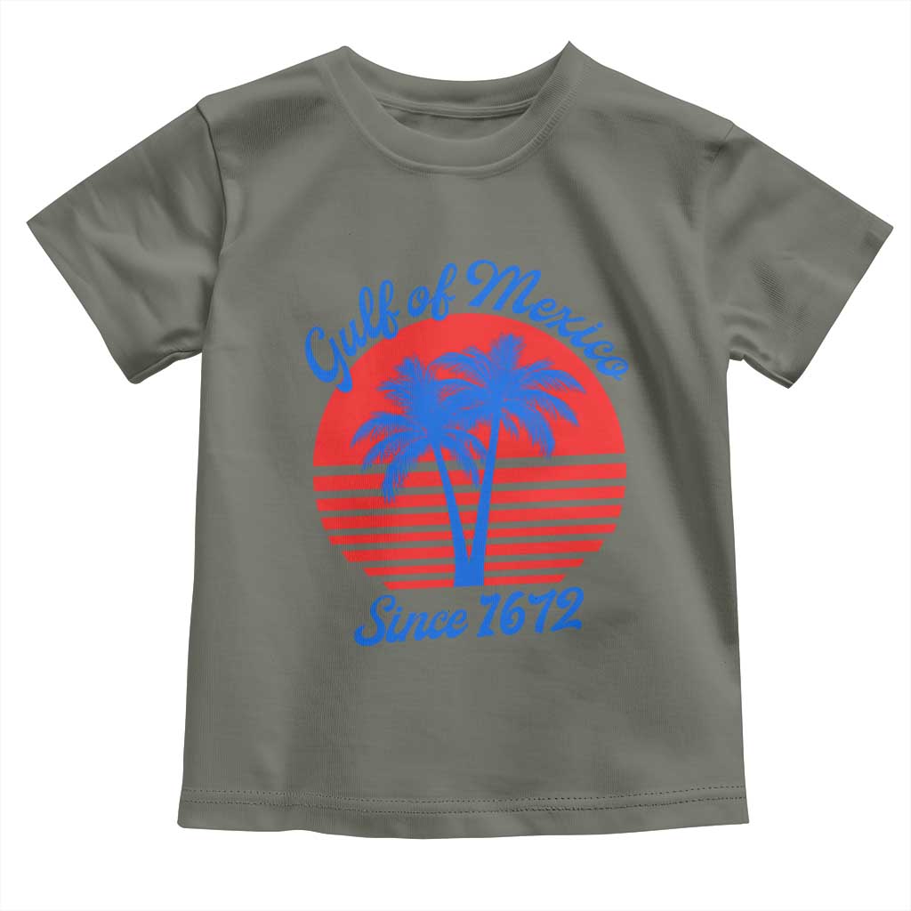 Gulf of Mexico Toddler T Shirt Since 1672 Retro Vintage 70s TS10 Military Green Print Your Wear