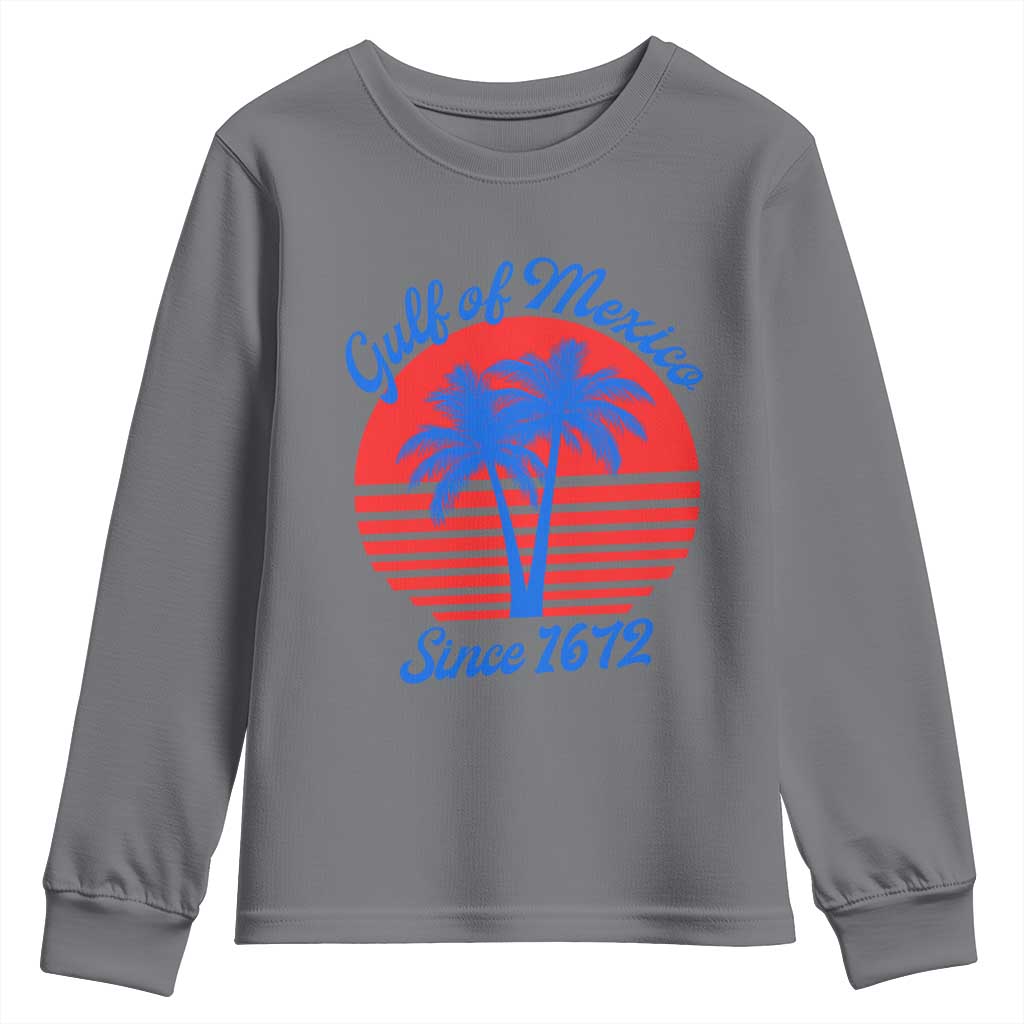 Gulf of Mexico Youth Sweatshirt Since 1672 Retro Vintage 70s TS10 Charcoal Print Your Wear