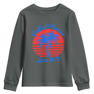 Gulf of Mexico Youth Sweatshirt Since 1672 Retro Vintage 70s TS10 Dark Heather Print Your Wear