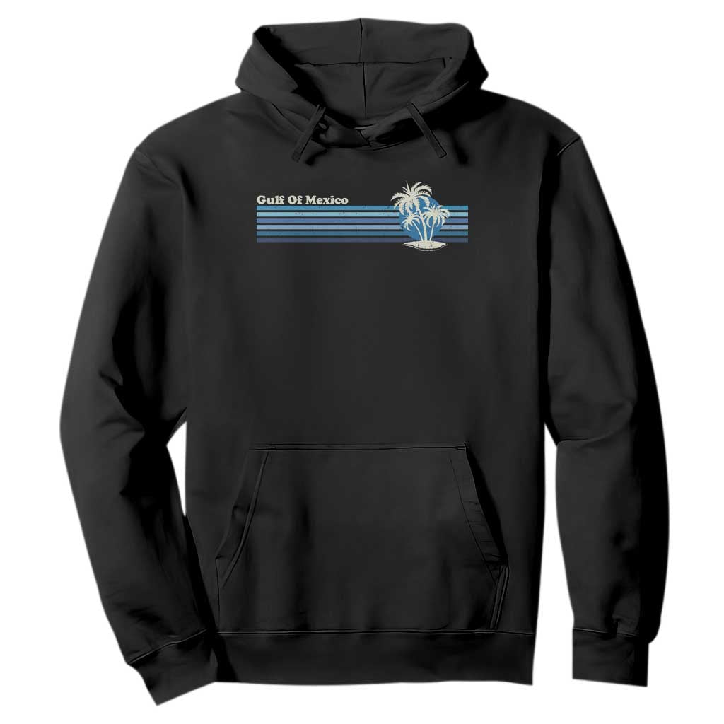 Gulf of Mexico Hoodie Vintage 80s Palm Trees Sunset TS10 Black Print Your Wear
