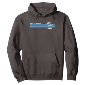 Gulf of Mexico Hoodie Vintage 80s Palm Trees Sunset TS10 Dark Chocolate Print Your Wear