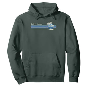 Gulf of Mexico Hoodie Vintage 80s Palm Trees Sunset TS10 Dark Forest Green Print Your Wear