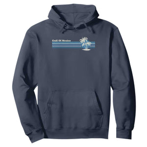 Gulf of Mexico Hoodie Vintage 80s Palm Trees Sunset TS10 Navy Print Your Wear