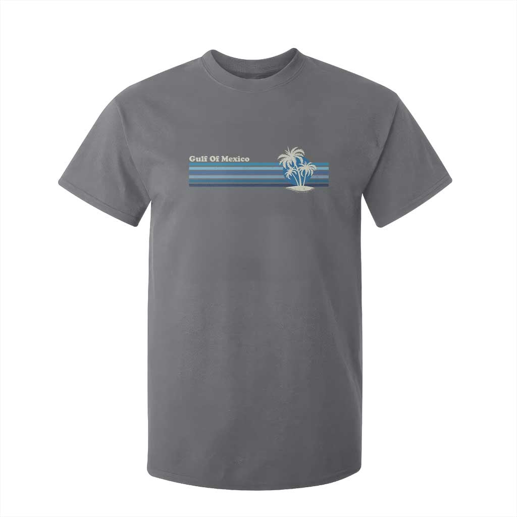 Gulf of Mexico T Shirt For Kid Vintage 80s Palm Trees Sunset TS10 Charcoal Print Your Wear