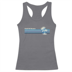 Gulf of Mexico Racerback Tank Top Vintage 80s Palm Trees Sunset TS10 Charcoal Print Your Wear