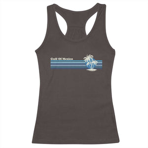 Gulf of Mexico Racerback Tank Top Vintage 80s Palm Trees Sunset TS10 Dark Chocolate Print Your Wear