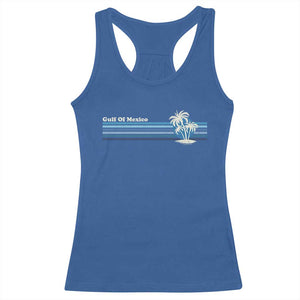 Gulf of Mexico Racerback Tank Top Vintage 80s Palm Trees Sunset TS10 Royal Blue Print Your Wear