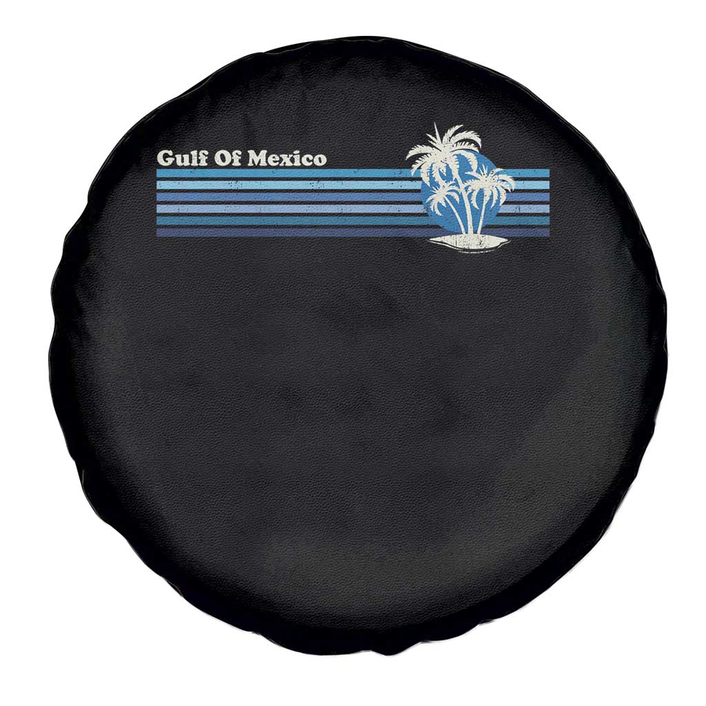 Gulf of Mexico Spare Tire Cover Vintage 80s Palm Trees Sunset TS10 Print Your Wear