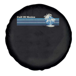 Gulf of Mexico Spare Tire Cover Vintage 80s Palm Trees Sunset TS10 Print Your Wear