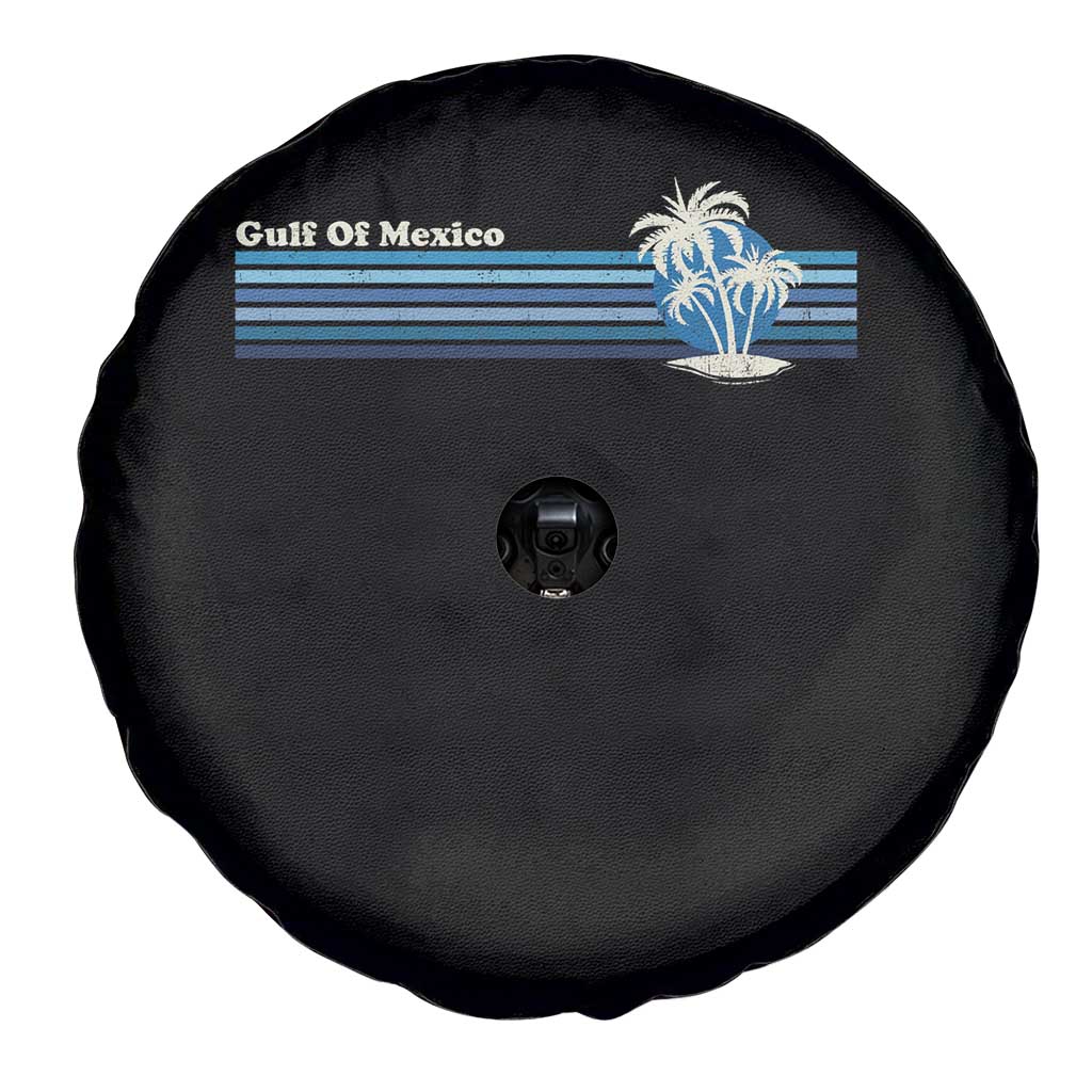 Gulf of Mexico Spare Tire Cover Vintage 80s Palm Trees Sunset TS10 Print Your Wear