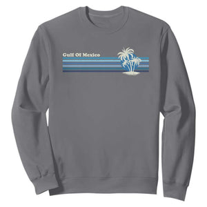 Gulf of Mexico Sweatshirt Vintage 80s Palm Trees Sunset TS10 Charcoal Print Your Wear