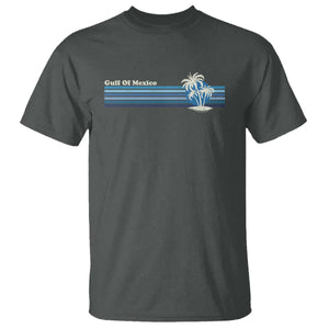 Vintage Gulf of Mexico T Shirt Retro 80s Palm Trees Sunset TS10 Dark Heather Print Your Wear