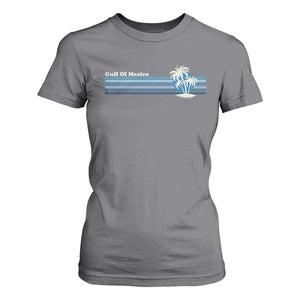 Gulf of Mexico T Shirt For Women Vintage 80s Palm Trees Sunset TS10 Charcoal Print Your Wear