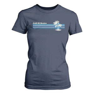 Gulf of Mexico T Shirt For Women Vintage 80s Palm Trees Sunset TS10 Navy Print Your Wear