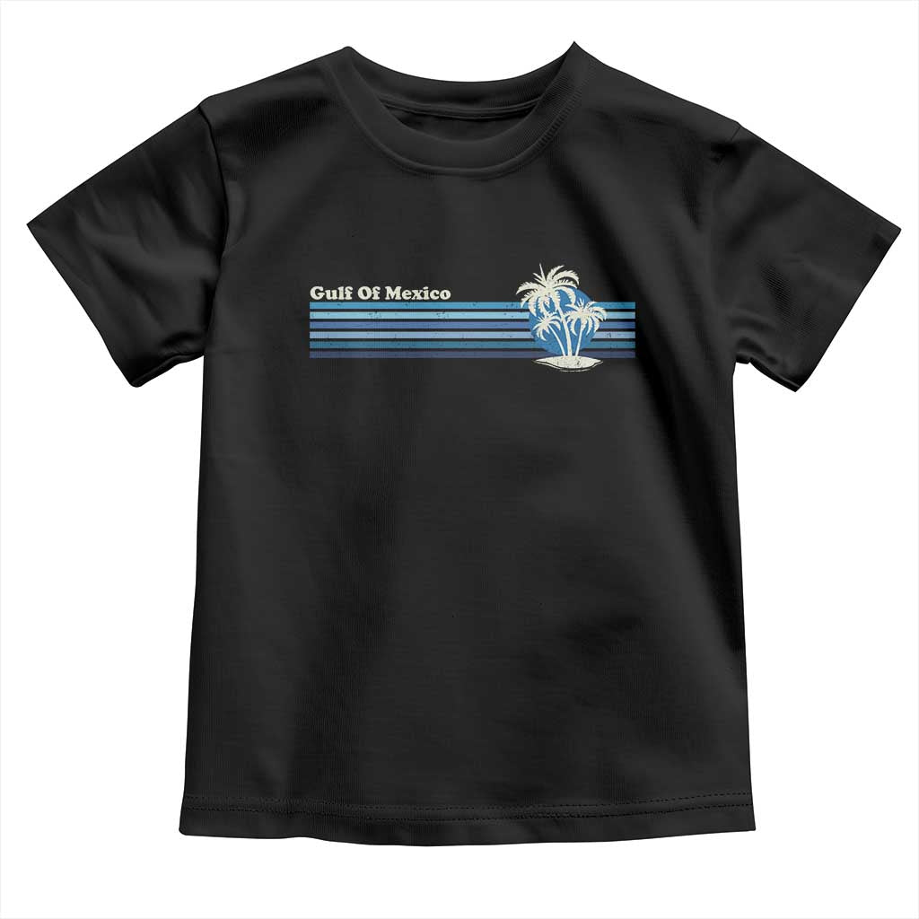 Gulf of Mexico Toddler T Shirt Vintage 80s Palm Trees Sunset TS10 Black Print Your Wear