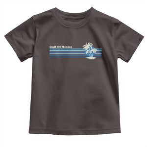 Gulf of Mexico Toddler T Shirt Vintage 80s Palm Trees Sunset TS10 Dark Chocolate Print Your Wear