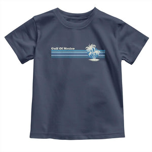 Gulf of Mexico Toddler T Shirt Vintage 80s Palm Trees Sunset TS10 Navy Print Your Wear