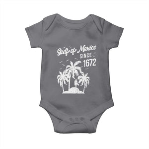 Gulf of Mexico Baby Onesie Since 1672 Palm Trees Beach TS10 Charcoal Print Your Wear