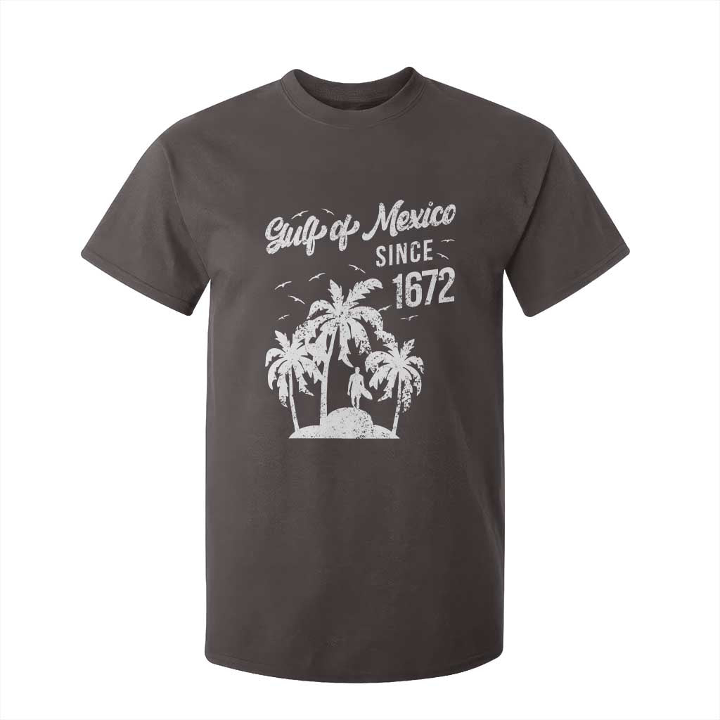 Gulf of Mexico T Shirt For Kid Since 1672 Palm Trees Beach TS10 Dark Chocolate Print Your Wear