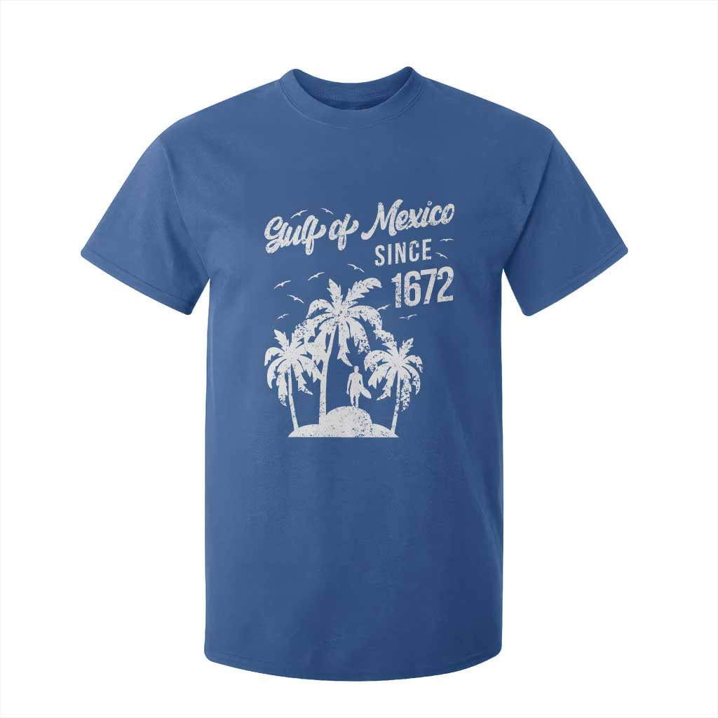 Gulf of Mexico T Shirt For Kid Since 1672 Palm Trees Beach TS10 Royal Blue Print Your Wear