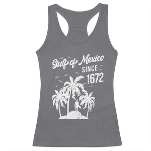 Gulf of Mexico Racerback Tank Top Since 1672 Palm Trees Beach TS10 Charcoal Print Your Wear