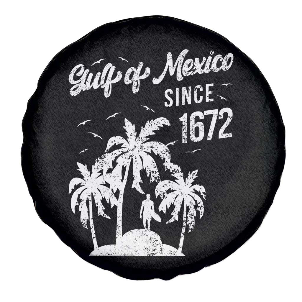 Gulf of Mexico Spare Tire Cover Since 1672 Palm Trees Beach TS10 Print Your Wear
