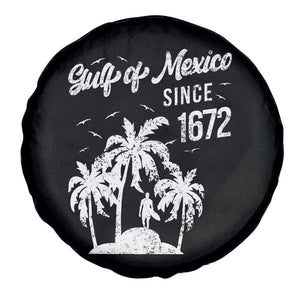 Gulf of Mexico Spare Tire Cover Since 1672 Palm Trees Beach TS10 Print Your Wear