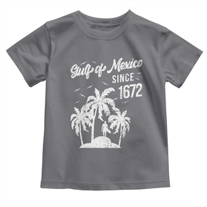 Gulf of Mexico Toddler T Shirt Since 1672 Palm Trees Beach TS10 Charcoal Print Your Wear