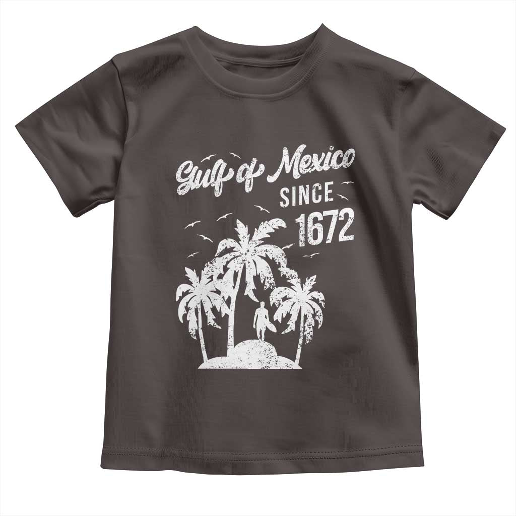Gulf of Mexico Toddler T Shirt Since 1672 Palm Trees Beach TS10 Dark Chocolate Print Your Wear