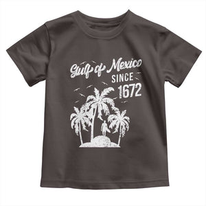 Gulf of Mexico Toddler T Shirt Since 1672 Palm Trees Beach TS10 Dark Chocolate Print Your Wear