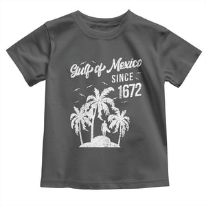 Gulf of Mexico Toddler T Shirt Since 1672 Palm Trees Beach TS10 Dark Heather Print Your Wear