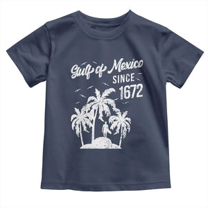Gulf of Mexico Toddler T Shirt Since 1672 Palm Trees Beach TS10 Navy Print Your Wear