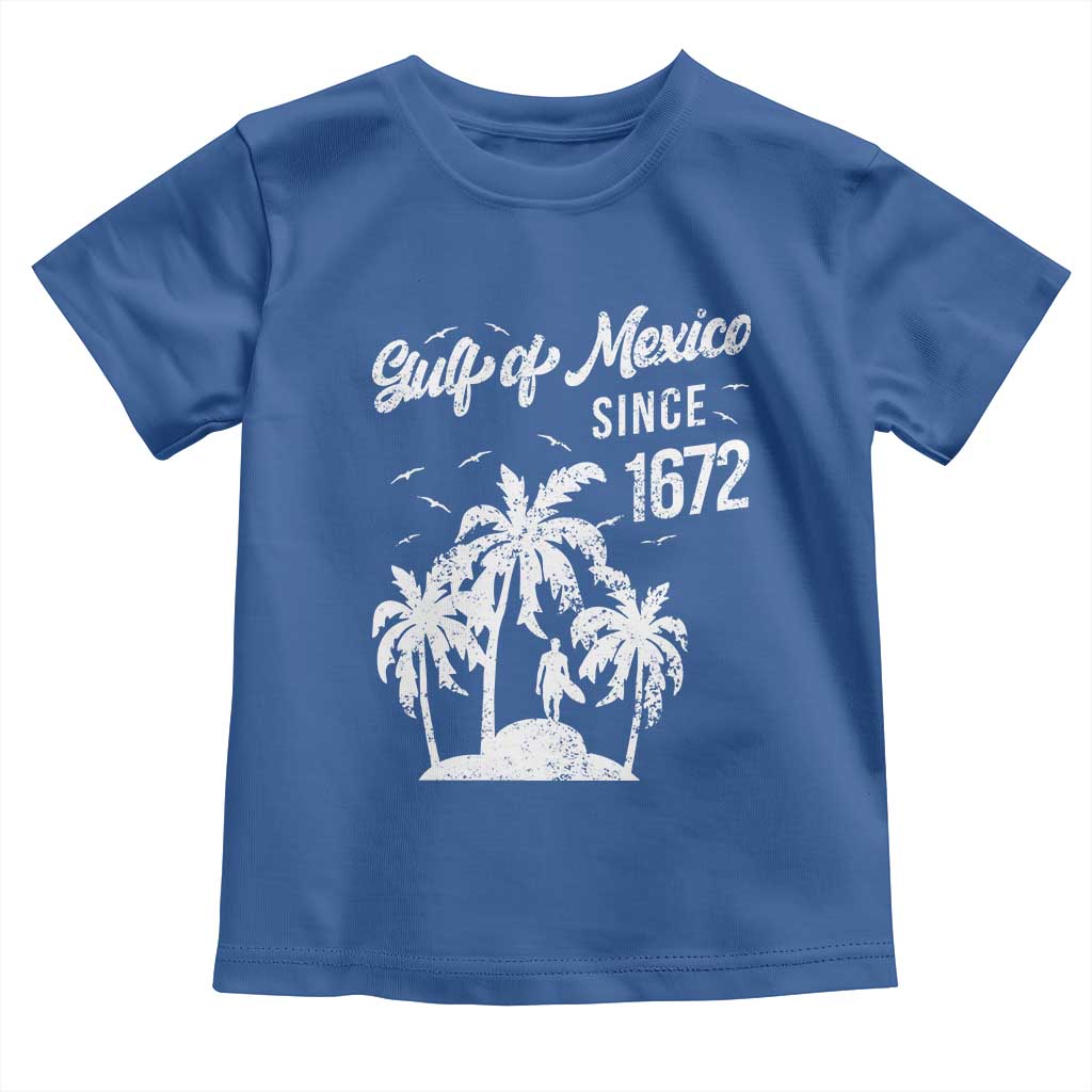 Gulf of Mexico Toddler T Shirt Since 1672 Palm Trees Beach TS10 Royal Blue Print Your Wear