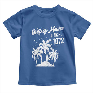 Gulf of Mexico Toddler T Shirt Since 1672 Palm Trees Beach TS10 Royal Blue Print Your Wear