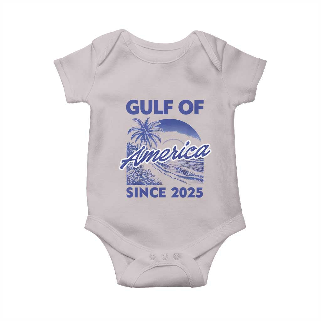 America's Gulf Baby Onesie Since 2025 Trump Mexico Vintage Summer Beach Vibes TS10 Ice Gray Print Your Wear