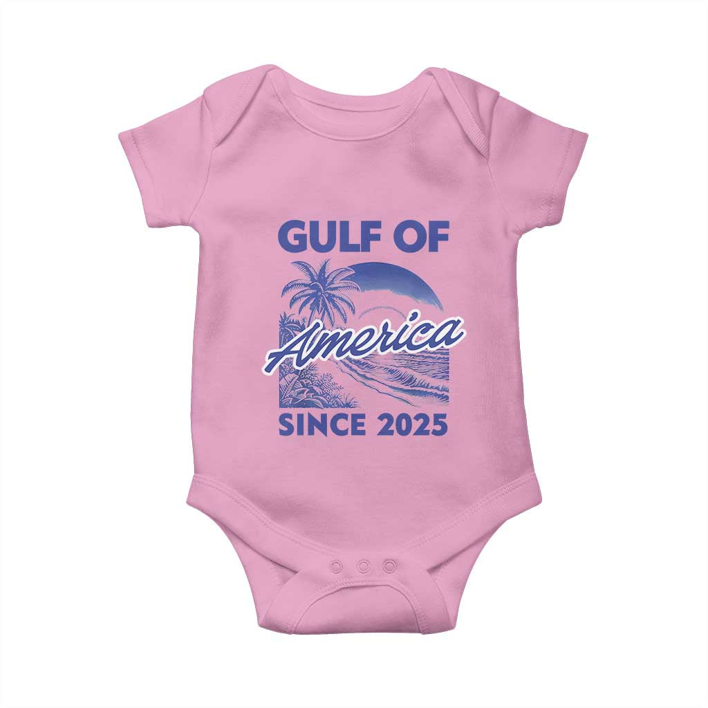 America's Gulf Baby Onesie Since 2025 Trump Mexico Vintage Summer Beach Vibes TS10 Light Pink Print Your Wear