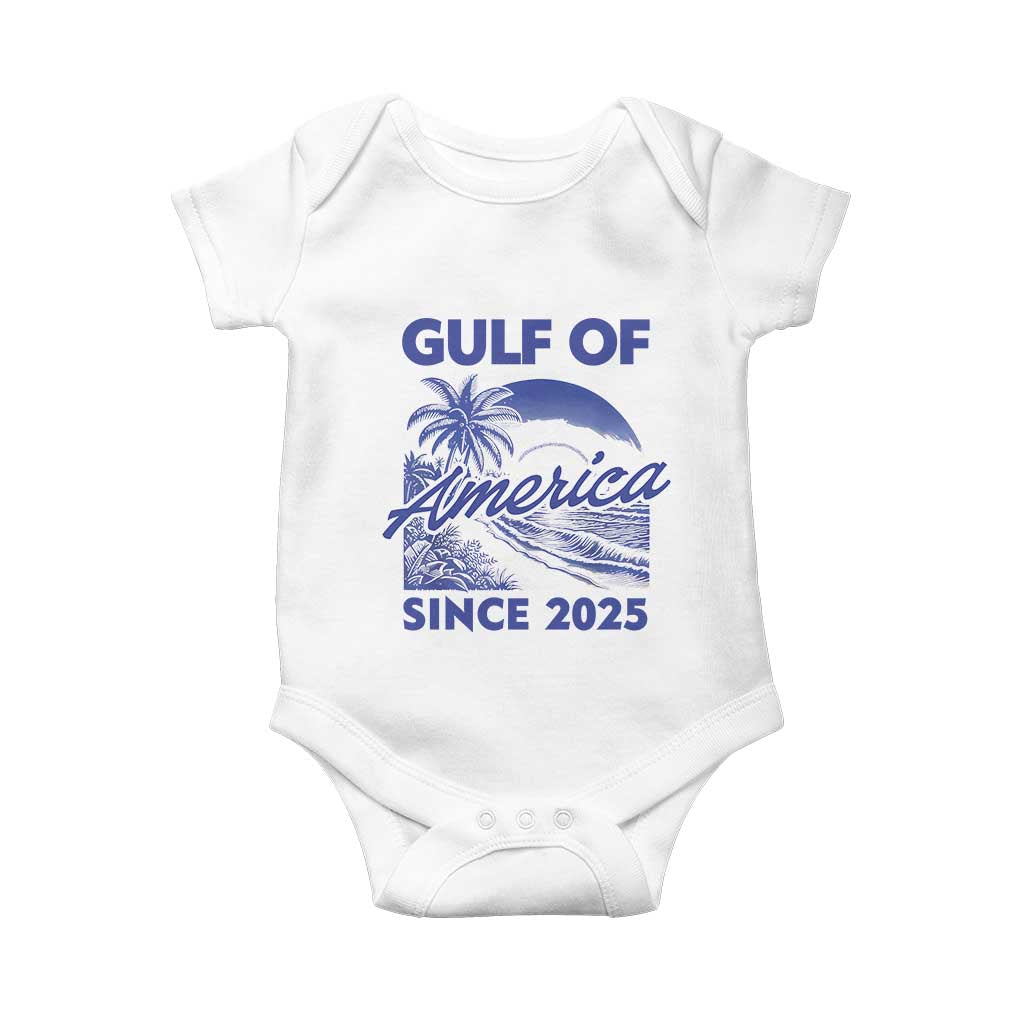 America's Gulf Baby Onesie Since 2025 Trump Mexico Vintage Summer Beach Vibes TS10 White Print Your Wear