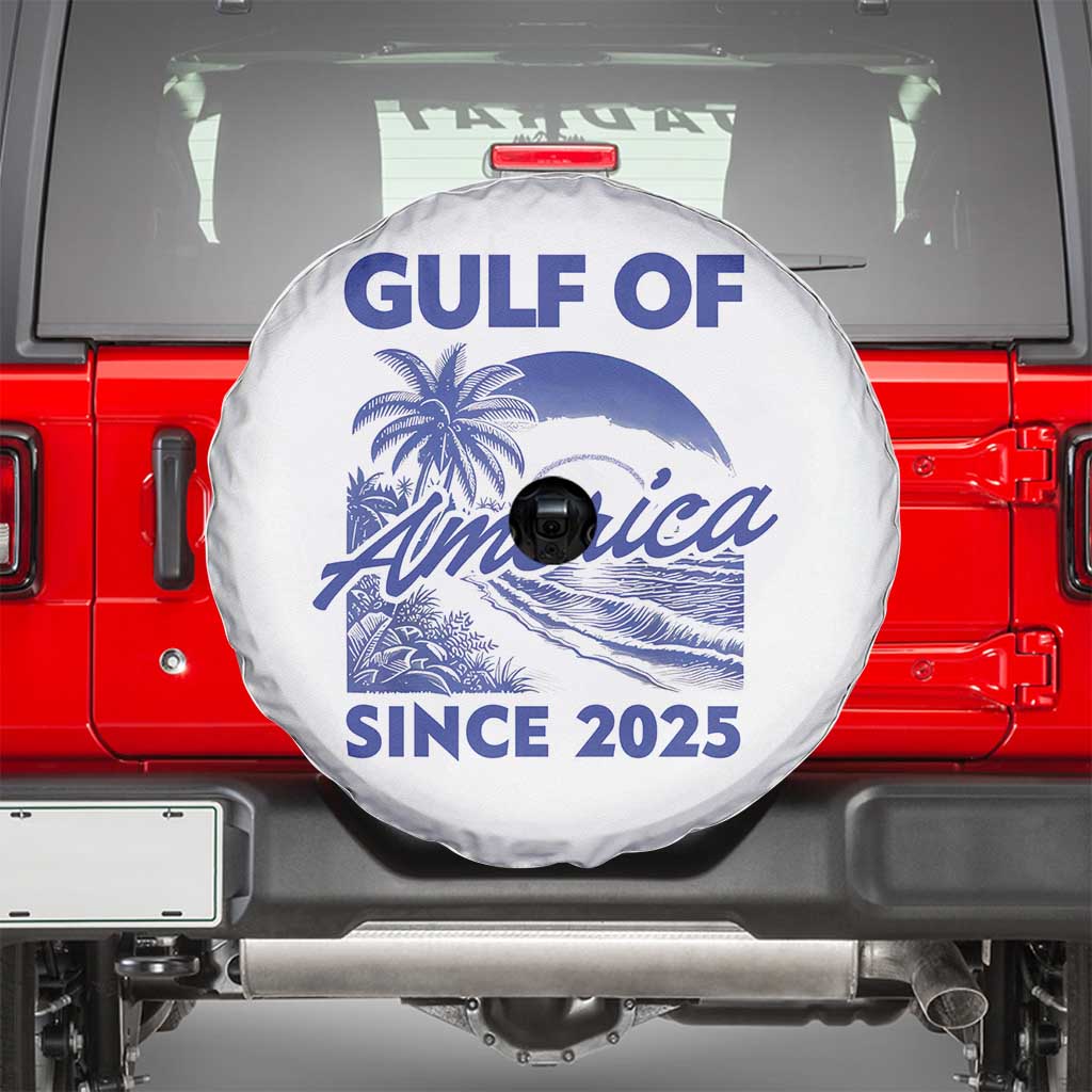 America's Gulf Spare Tire Cover Since 2025 Trump Mexico Vintage Summer Beach Vibes TS10 White Print Your Wear