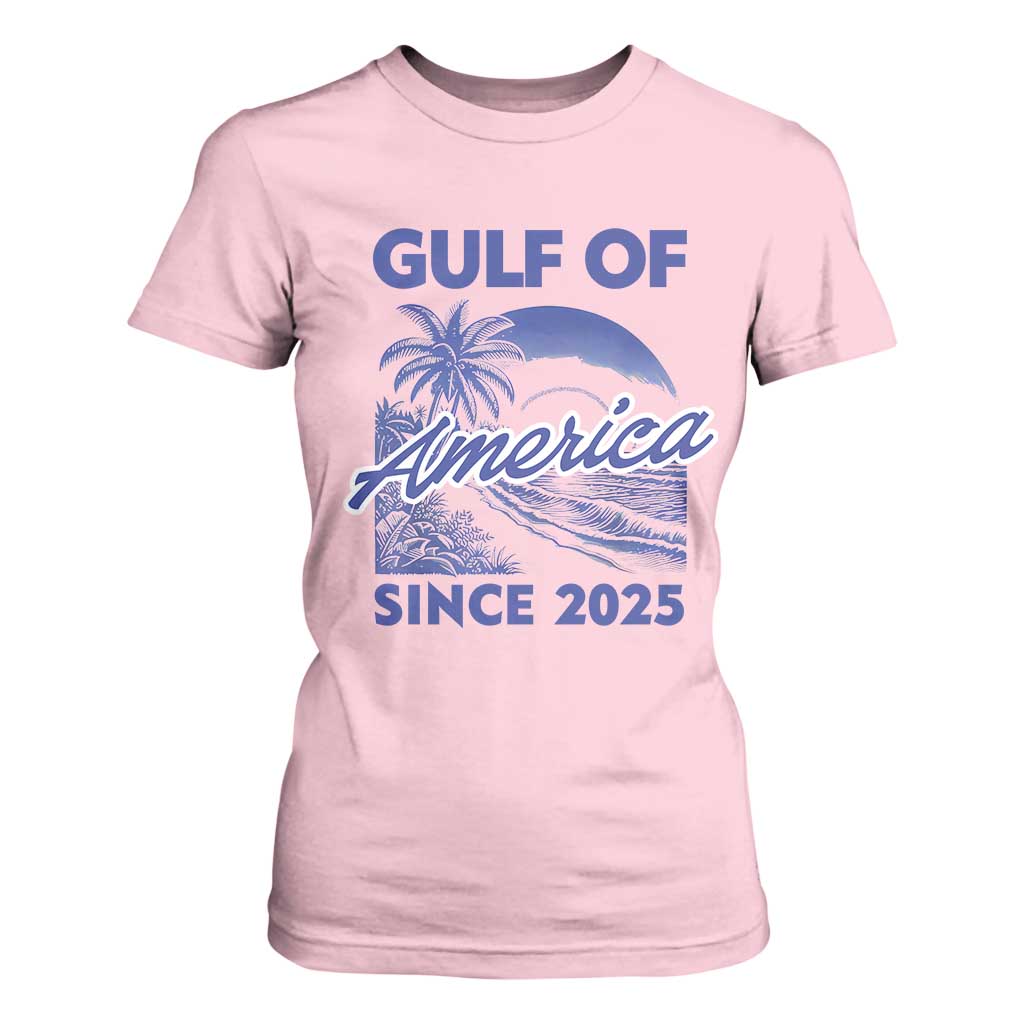 America's Gulf T Shirt For Women Since 2025 Trump Mexico Vintage Summer Beach Vibes TS10 Light Pink Print Your Wear