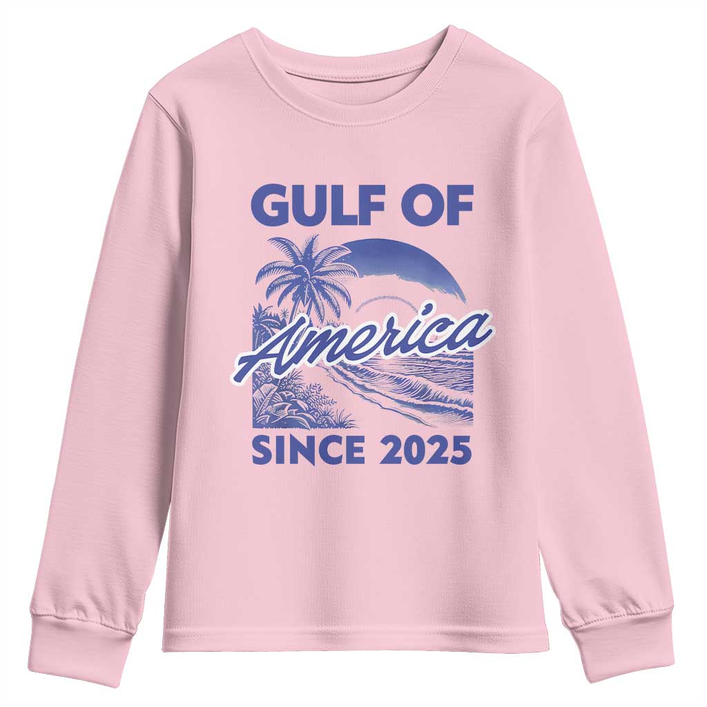America's Gulf Youth Sweatshirt Since 2025 Trump Mexico Vintage Summer Beach Vibes TS10 Light Pink Print Your Wear