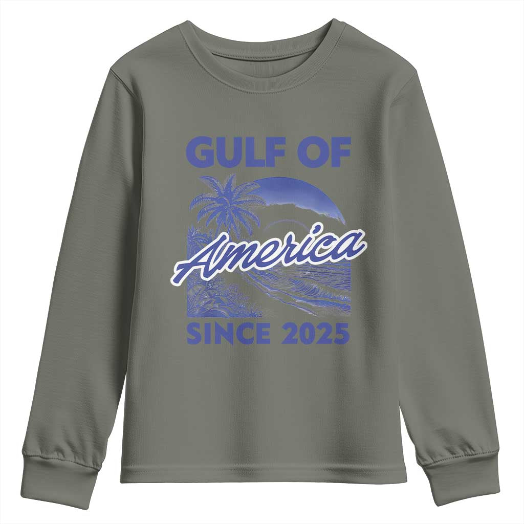 America's Gulf Youth Sweatshirt Since 2025 Trump Mexico Vintage Summer Beach Vibes TS10 Military Green Print Your Wear