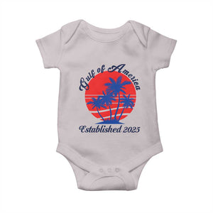 Welcome To America's Gulf Baby Onesie Established 2025 Trump Mexico Vintage Summer Beach Vibes TS10 Ice Gray Print Your Wear