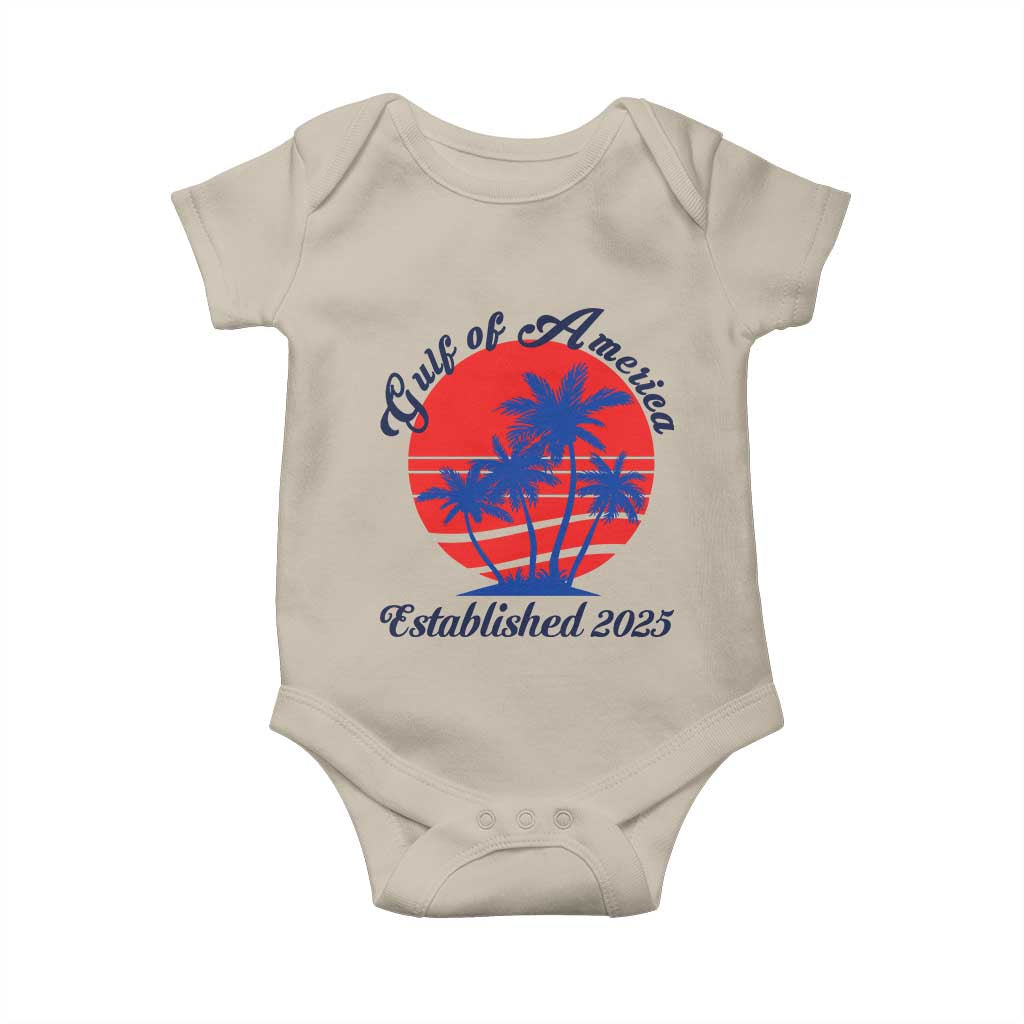Welcome To America's Gulf Baby Onesie Established 2025 Trump Mexico Vintage Summer Beach Vibes TS10 Sand Print Your Wear