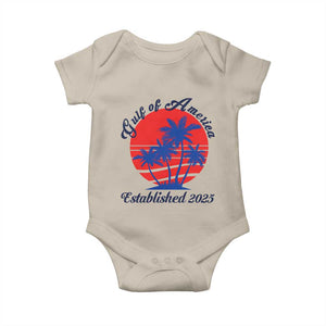 Welcome To America's Gulf Baby Onesie Established 2025 Trump Mexico Vintage Summer Beach Vibes TS10 Sand Print Your Wear