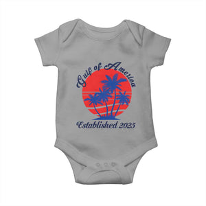 Welcome To America's Gulf Baby Onesie Established 2025 Trump Mexico Vintage Summer Beach Vibes TS10 Sport Gray Print Your Wear