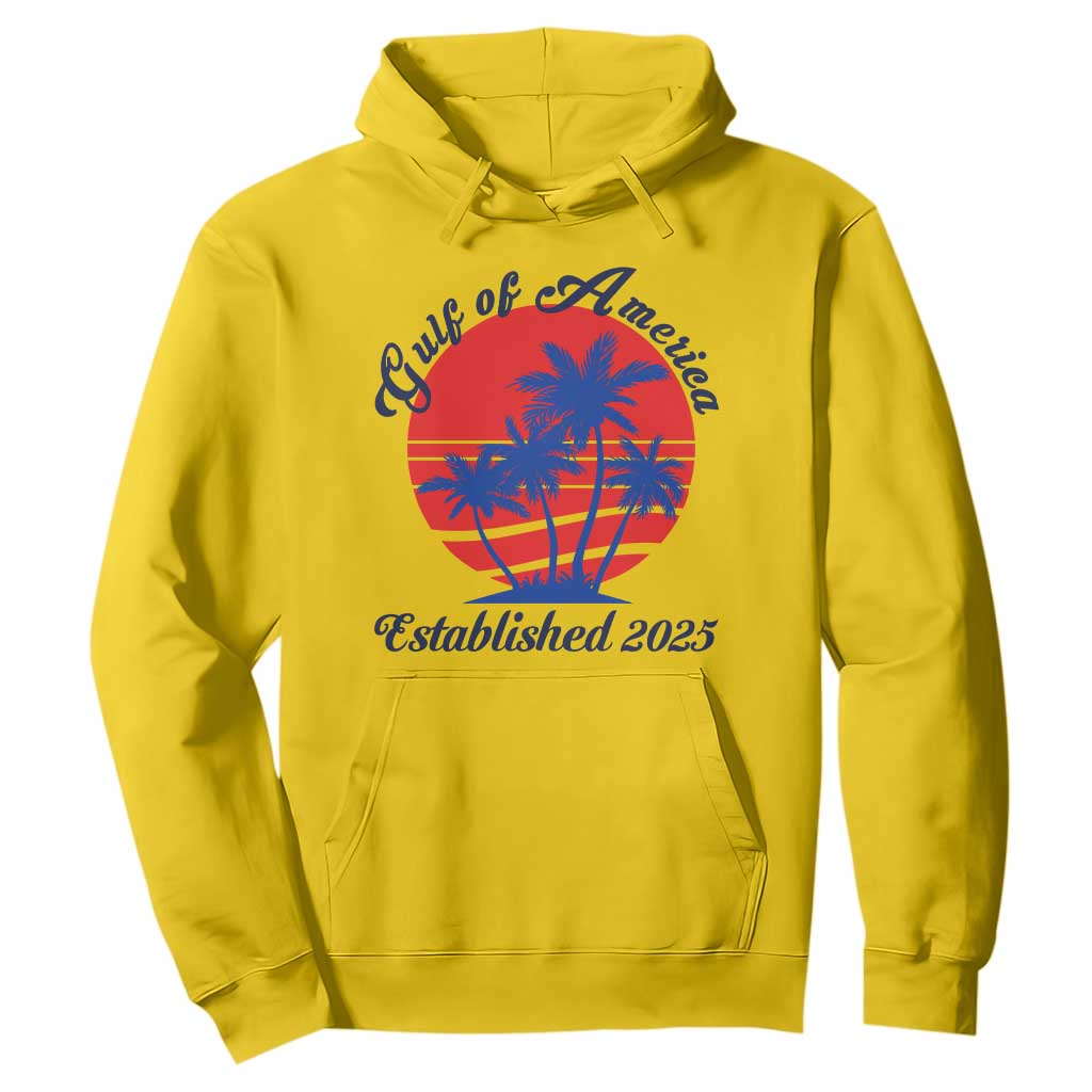 Welcome To America's Gulf Hoodie Established 2025 Trump Mexico Vintage Summer Beach Vibes TS10 Daisy Print Your Wear