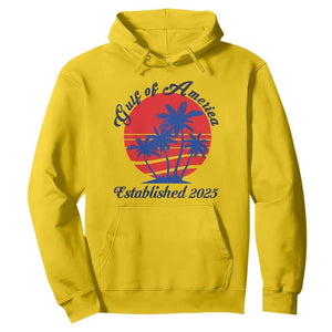 Welcome To America's Gulf Hoodie Established 2025 Trump Mexico Vintage Summer Beach Vibes TS10 Daisy Print Your Wear