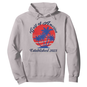 Welcome To America's Gulf Hoodie Established 2025 Trump Mexico Vintage Summer Beach Vibes TS10 Ice Gray Print Your Wear