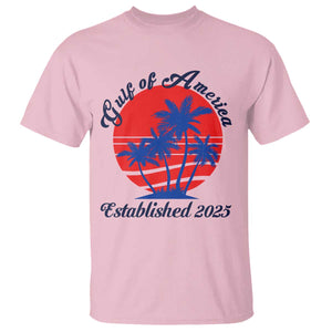 Welcome To America's Gulf T Shirt Established 2025 Trump Mexico Vintage Summer Beach Vibes TS10 Light Pink Print Your Wear