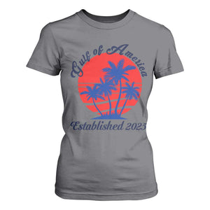 Welcome To America's Gulf T Shirt For Women Established 2025 Trump Mexico Vintage Summer Beach Vibes TS10 Charcoal Print Your Wear